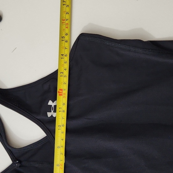 Under Armour Tank Top Womens Racerback Black fits a s/m see meaurments - Picture 5 of 7